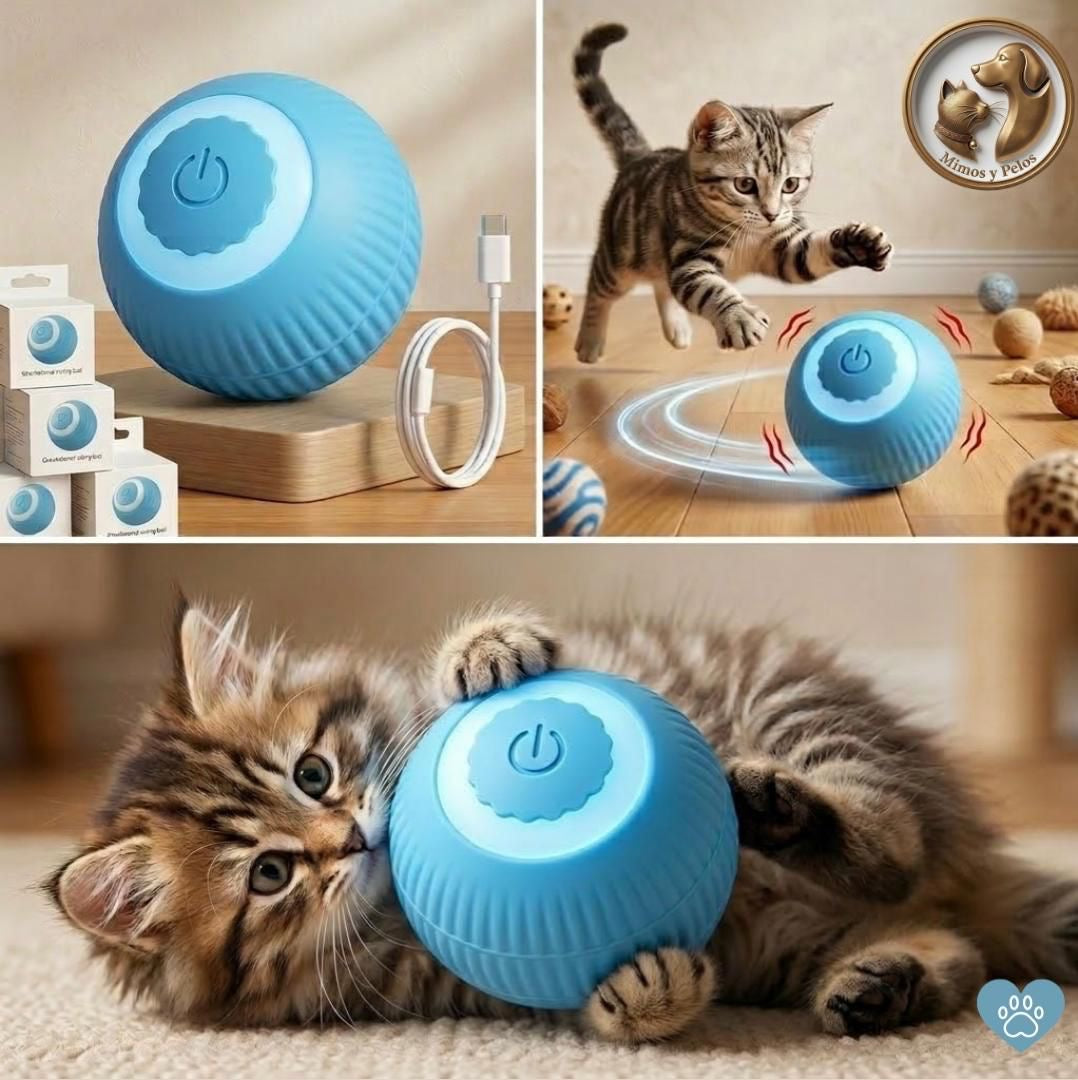 Pelota Inteligente Gravitatoria para Gatos — Movimiento Biónico y Carga USB -(Paga al Recibir)
