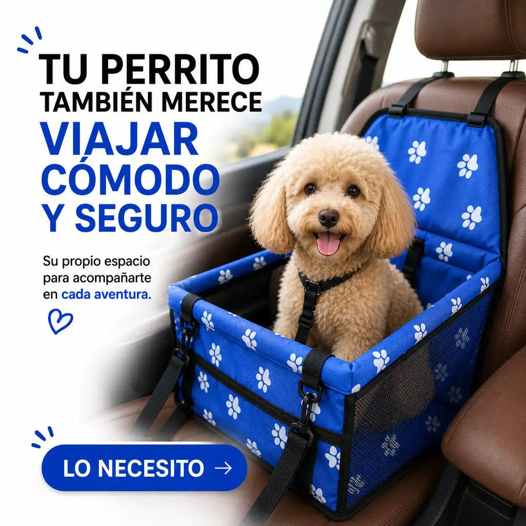 Asiento de Coche Impermeable y Seguro para Mascotas.