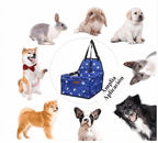 "Asiento de coche para mascotas de Mimos y Pelos con amplia aplicación: diseño universal apto para transportar con seguridad perros, gatos y conejos pequeños durante los viajes en auto."