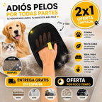 "Pack de 2 guantes electrostáticos quitapelos Mimos y Pelos, herramienta profesional con tecnología de electricidad estática para eliminar fácilmente el pelo de mascotas en sofás, ropa y alfombras."