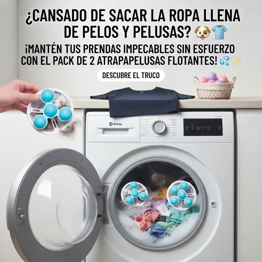 Pack Atrapapelusas Flotantes Mimos y Pelos: El Truco Definitivo para la Colada sin Pelos